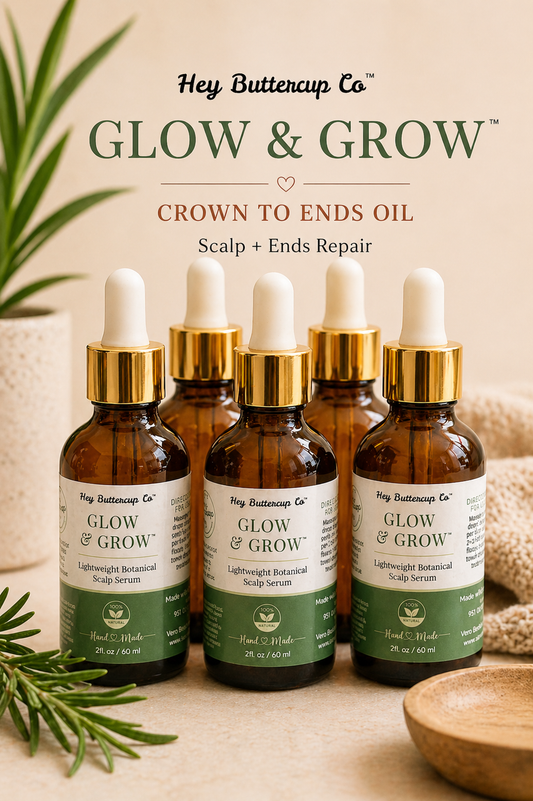 Glow & Grow Crown to Ends Hair Oil | Scalp + Split End Repair Serum | Lightweight Botanical Treatment