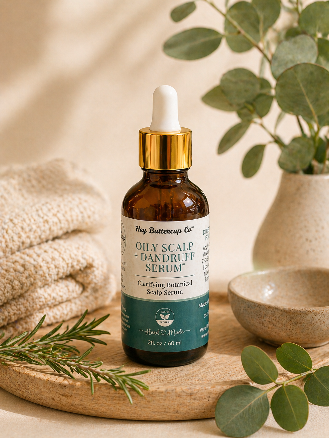 Glow & Grow Oily Scalp + Dandruff Serum | Clarifying Botanical Scalp Treatment for Itchy, Flaky, Oily Scalp